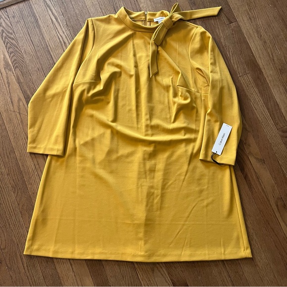 Calvin Klein Dresses Calvin Klein Scuba Crepe Long Sleeve Mock Neck